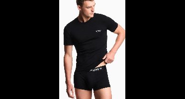 Armani T-shirts met EA logo 2-pack zwart